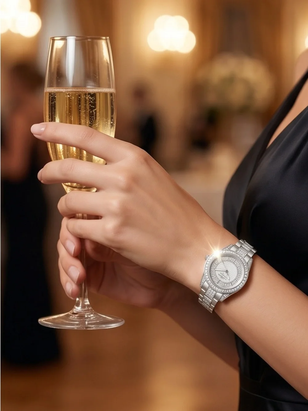 Invicta Silver Crystal Accent Women's Bracelet Watch